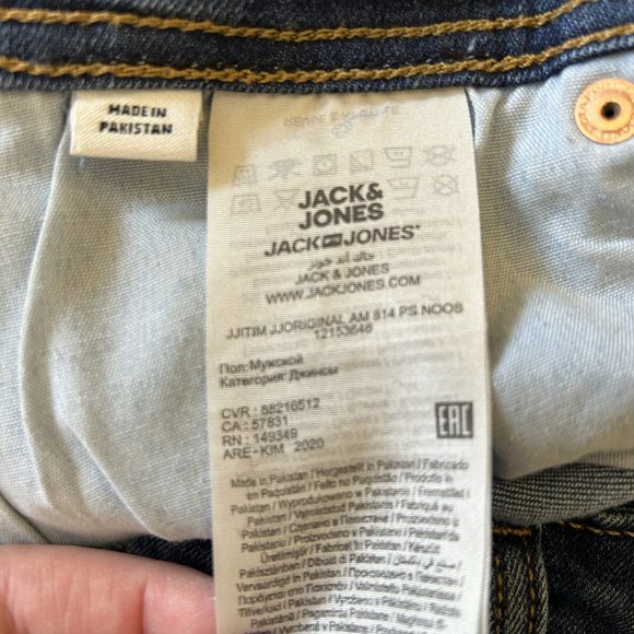 Jack & Jones Blue Denim Jeans Size 44/32 - Picture 8 of 9